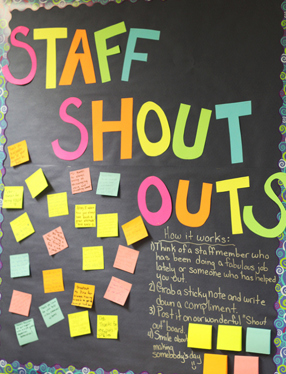 Staff shout outs